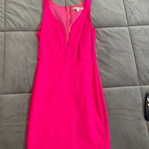 Hot pink mini dress